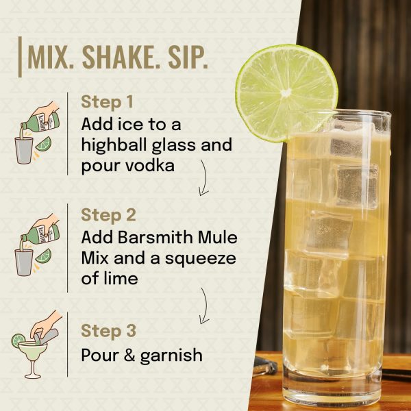 Barsmith Moscow Mule Cocktail Mix Ginger Honey Syrup-5