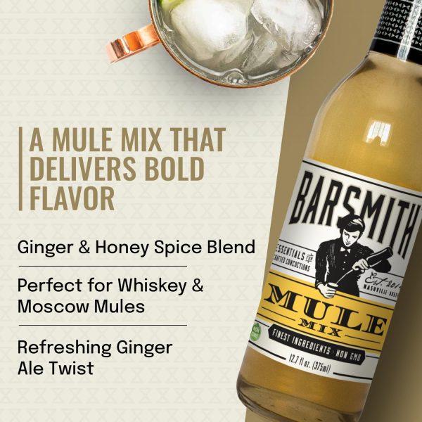 Barsmith Moscow Mule Cocktail Mix Ginger Honey Syrup-4