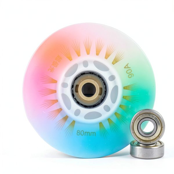 GXBHSP Inline Skate Wheels 90A PU Luminous Bearings-2