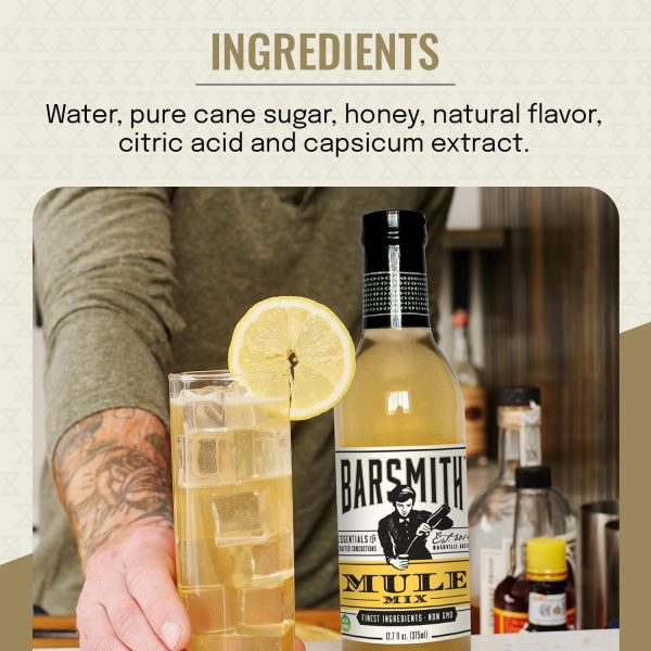 Barsmith Moscow Mule Cocktail Mix Ginger Honey Syrup-1