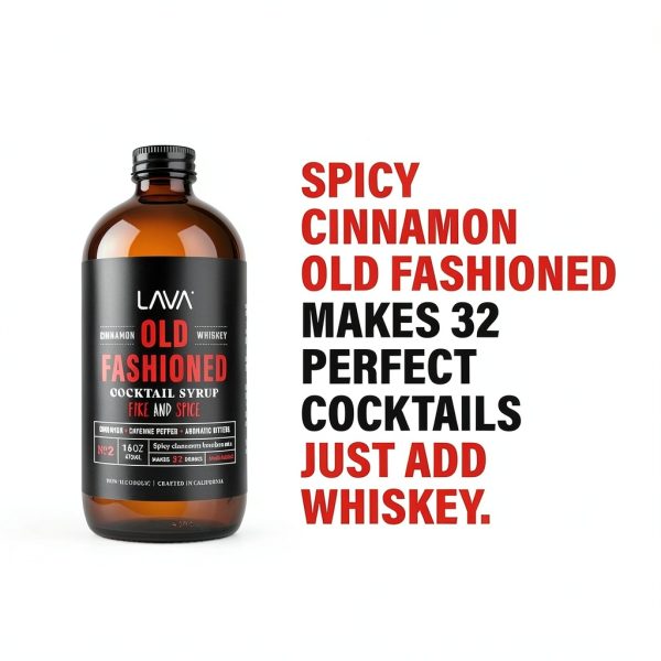 LAVA Spicy Old Fashioned Syrup Cocktail Mixer 16 Fl Oz-2