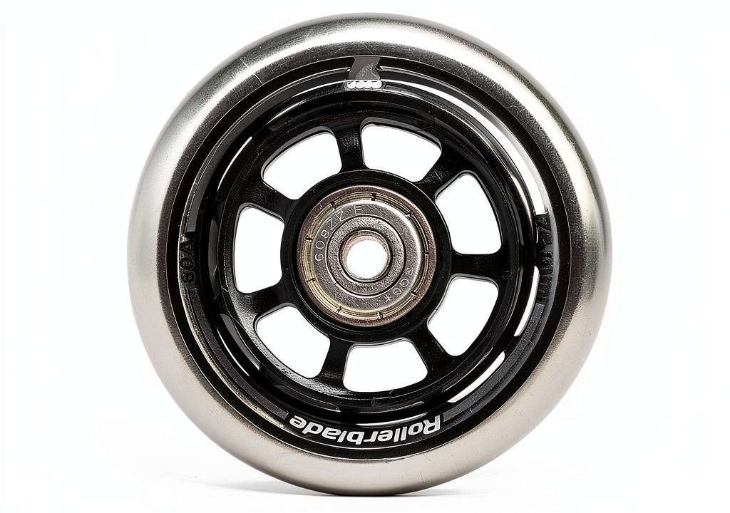Rollerblade 76mm replacement wheels and SG5 bearings displayed in kit form