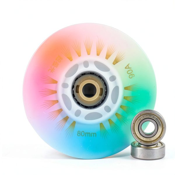 GXBHSP Inline Skate Wheels Luminous PU Bearings Replacement-2