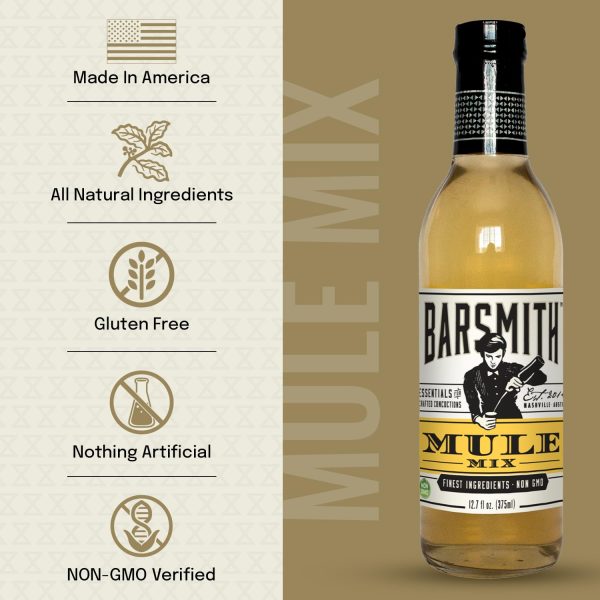 Barsmith Moscow Mule Cocktail Mix Ginger Honey Syrup-3