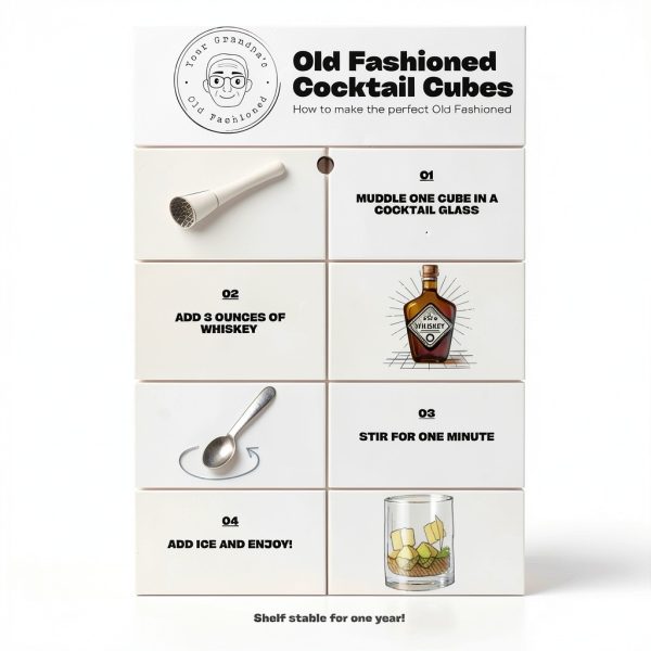 Old Fashioned Cocktail Cubes Your Grandpas Bitters Sugar Mix-4