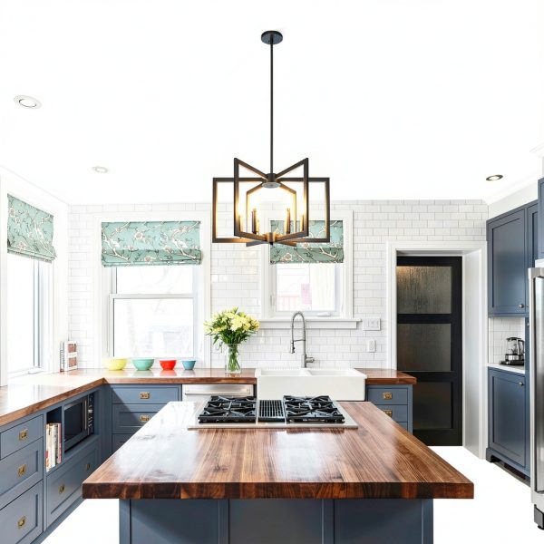 Black Chandelier Klgxnrd Island Light Adjustable Height 6-Light-1