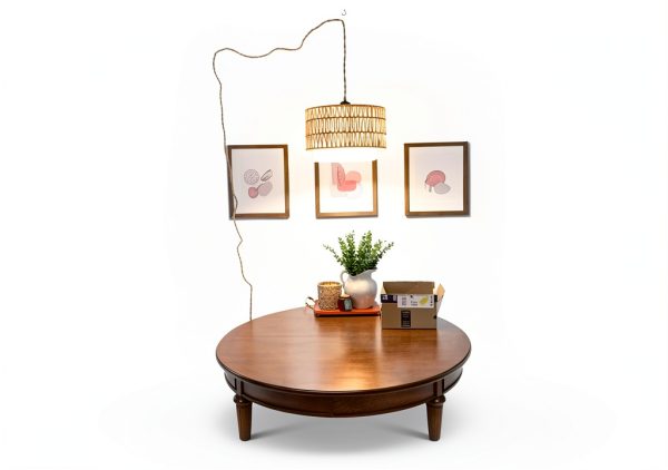 ELY201 3-in-1 Boho Pendant Light with Double Drum Shade Two-Layer-5