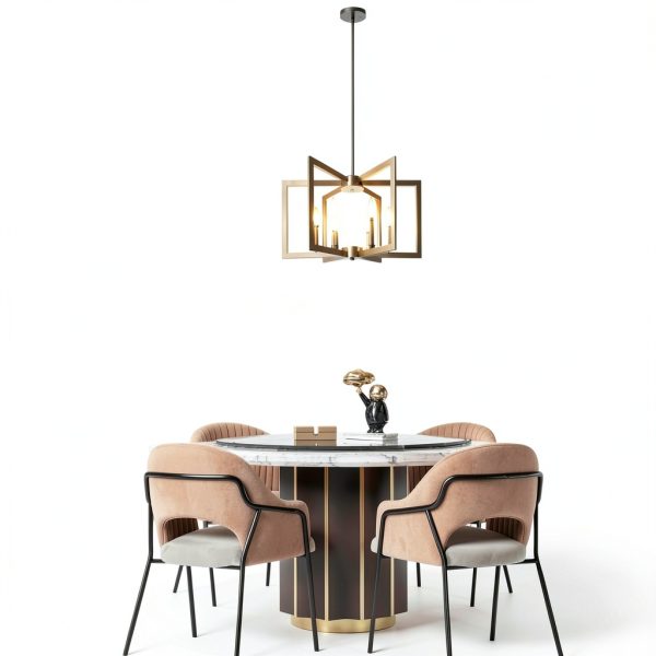 Black Chandelier Klgxnrd Island Light Adjustable Height 6-Light-3