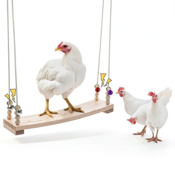 Chicken Swing Toy Hipykat Coop Accessory 16inch Hardwood Swing for-3