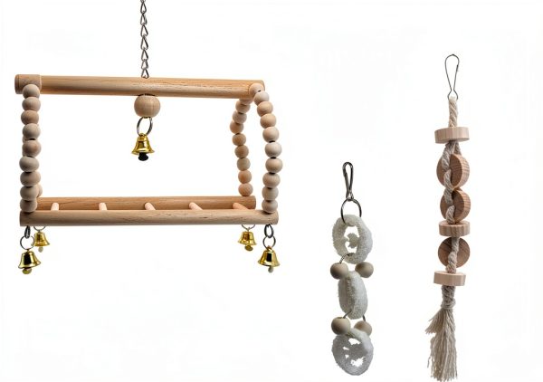 Deloky Bird Parrot Swing Toy 7-Pack - Multi-Layer Chew & Climb-2